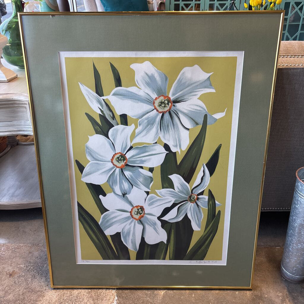 Daffodils Numbered 6/40 Lowell Nesbitt 1980 Serigraph