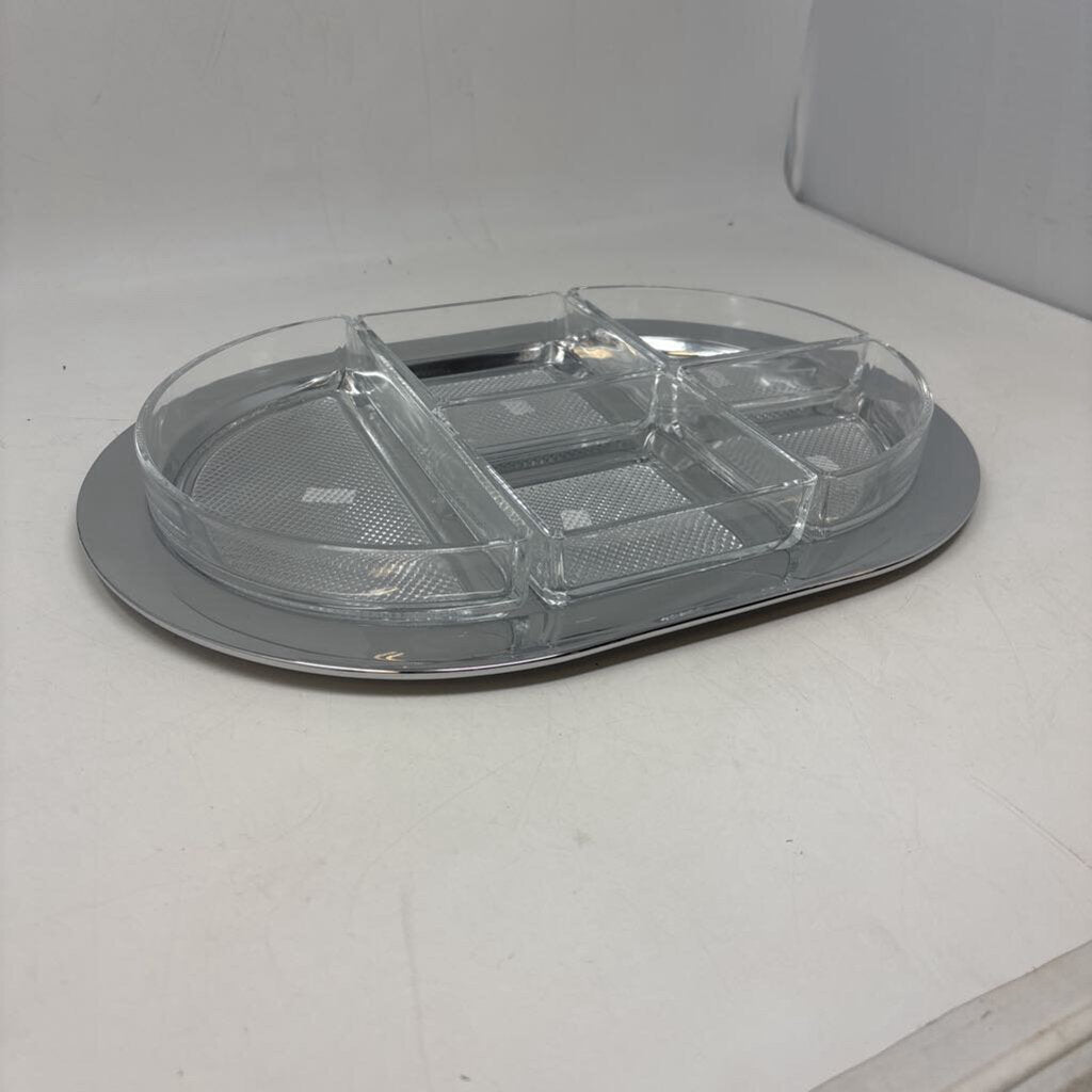 Hoya 6 Piece Glass Condiment Tray