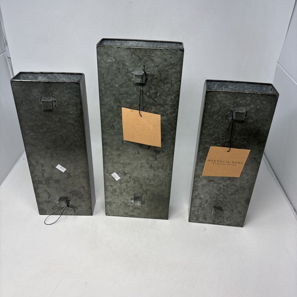 Metal Wall Hanging Pockets Trio