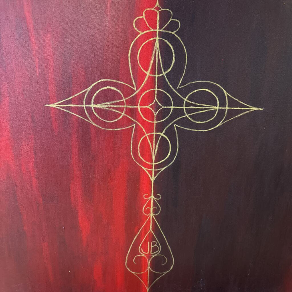 Abstract Cross 36 X 24