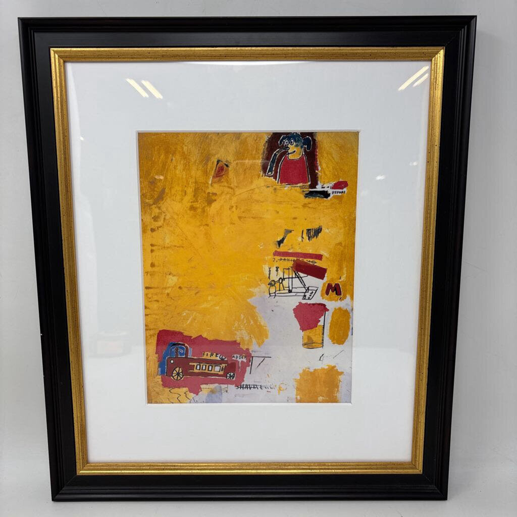 Pink Elephant with Fire Engine 14 x 16