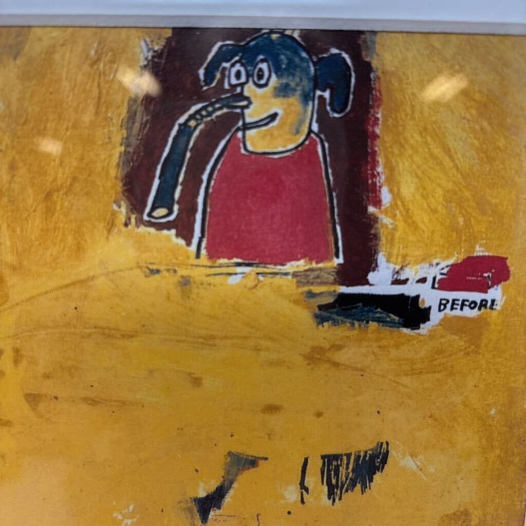 Pink Elephant with Fire Engine 14 x 16