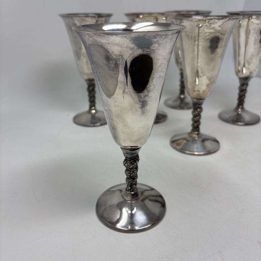Grapevine Stem Design Goblets 6 Pc