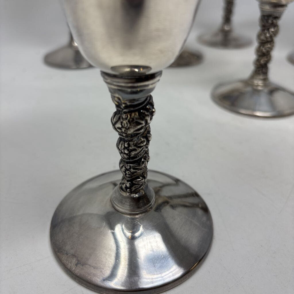 Grapevine Stem Design Goblets 6 Pc