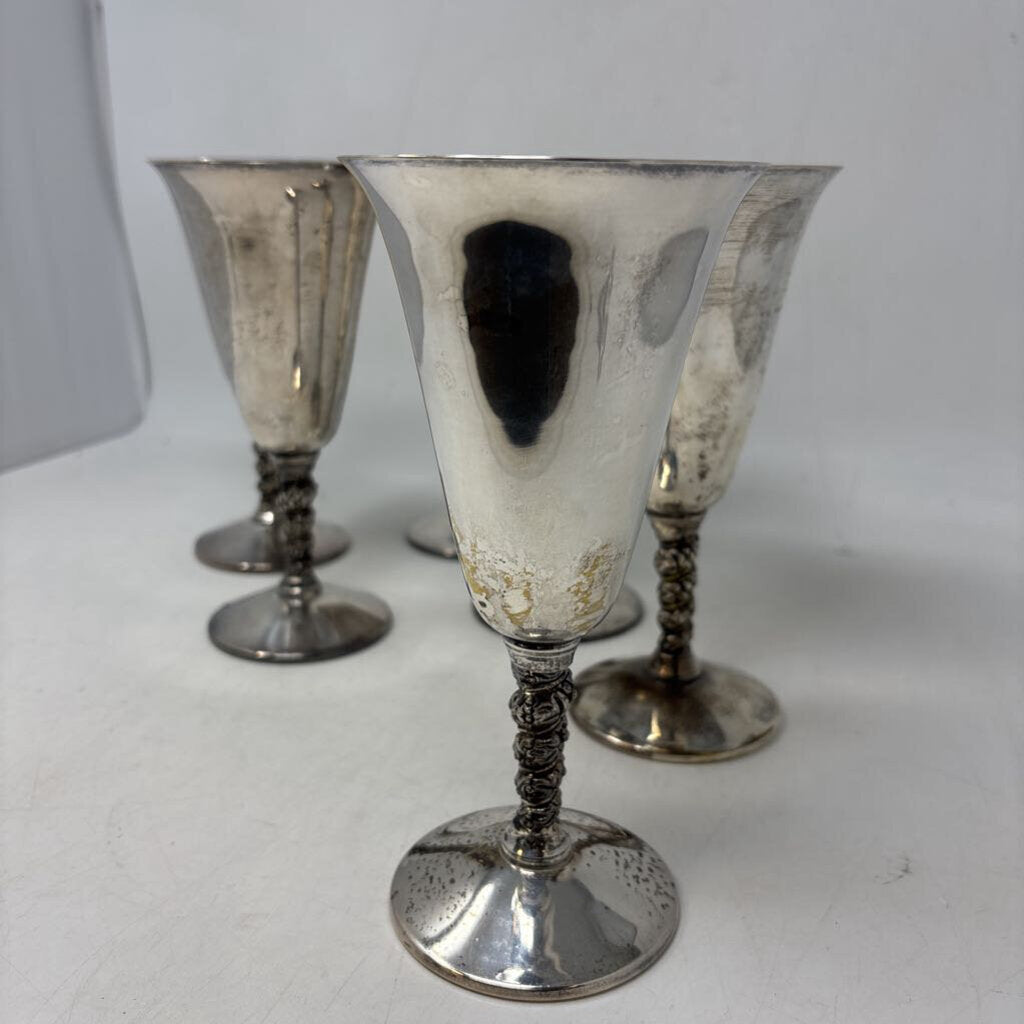 Grapevine Stem Design Goblets 6 Pc