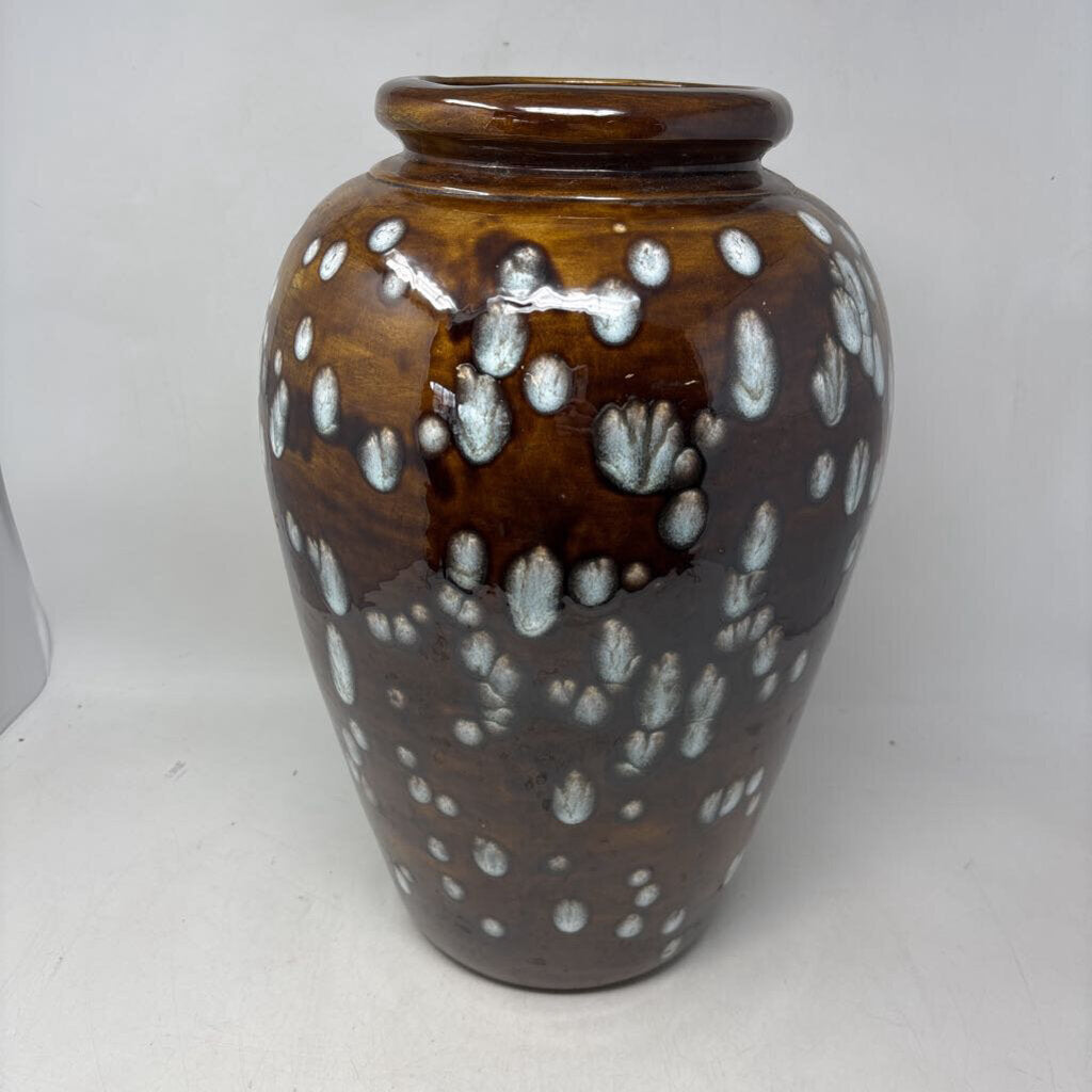Glazed Ceramic Vase 16"H