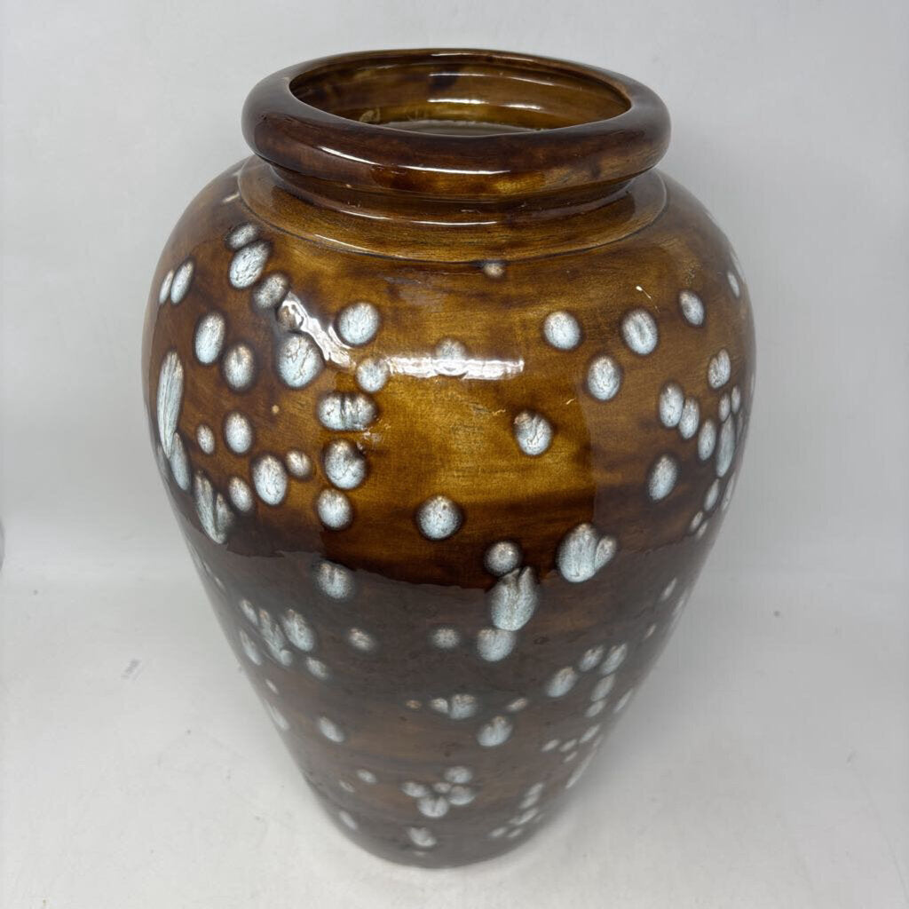 Glazed Ceramic Vase 16"H