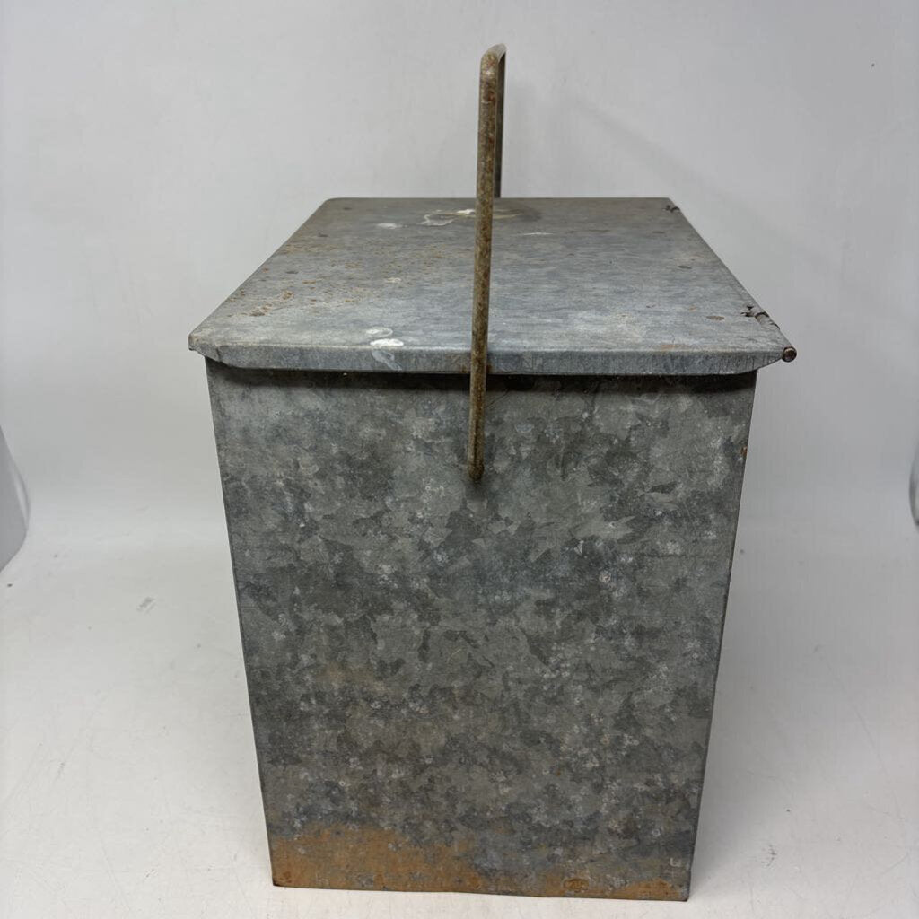 Vintage Metal Porch Milk Box 12 X 9 X 11