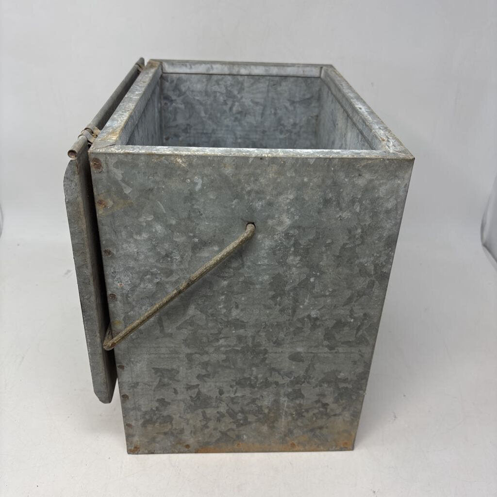 Vintage Metal Porch Milk Box 12 X 9 X 11