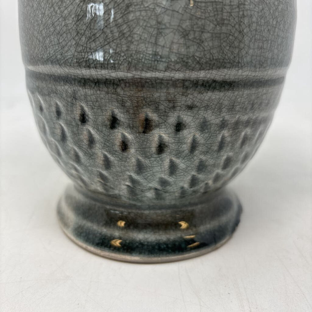 Glazed Crackle Finish Vase