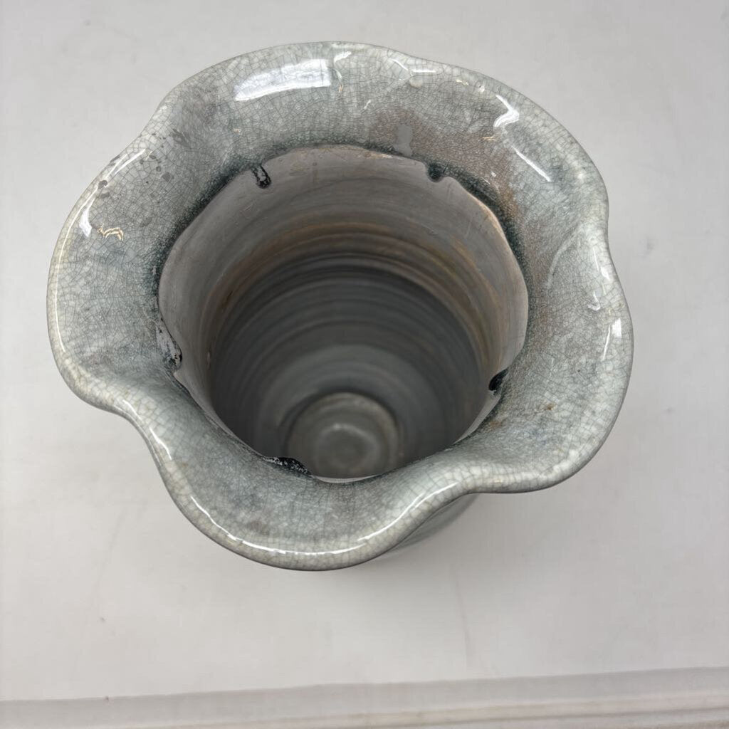 Glazed Crackle Finish Vase