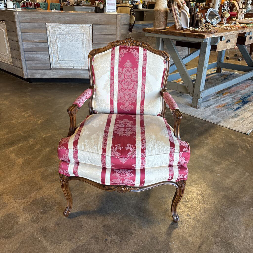 Queen Anne Upholstered Arm Chair