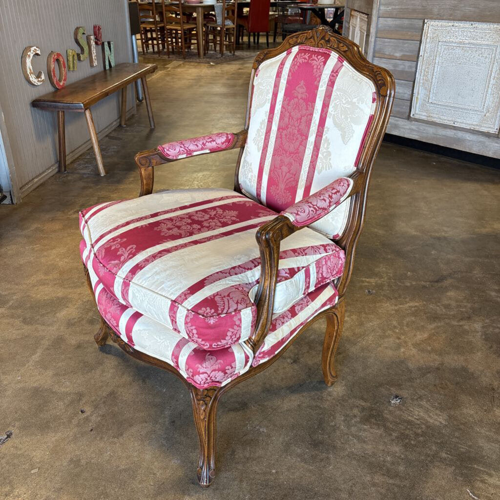 Queen Anne Upholstered Arm Chair