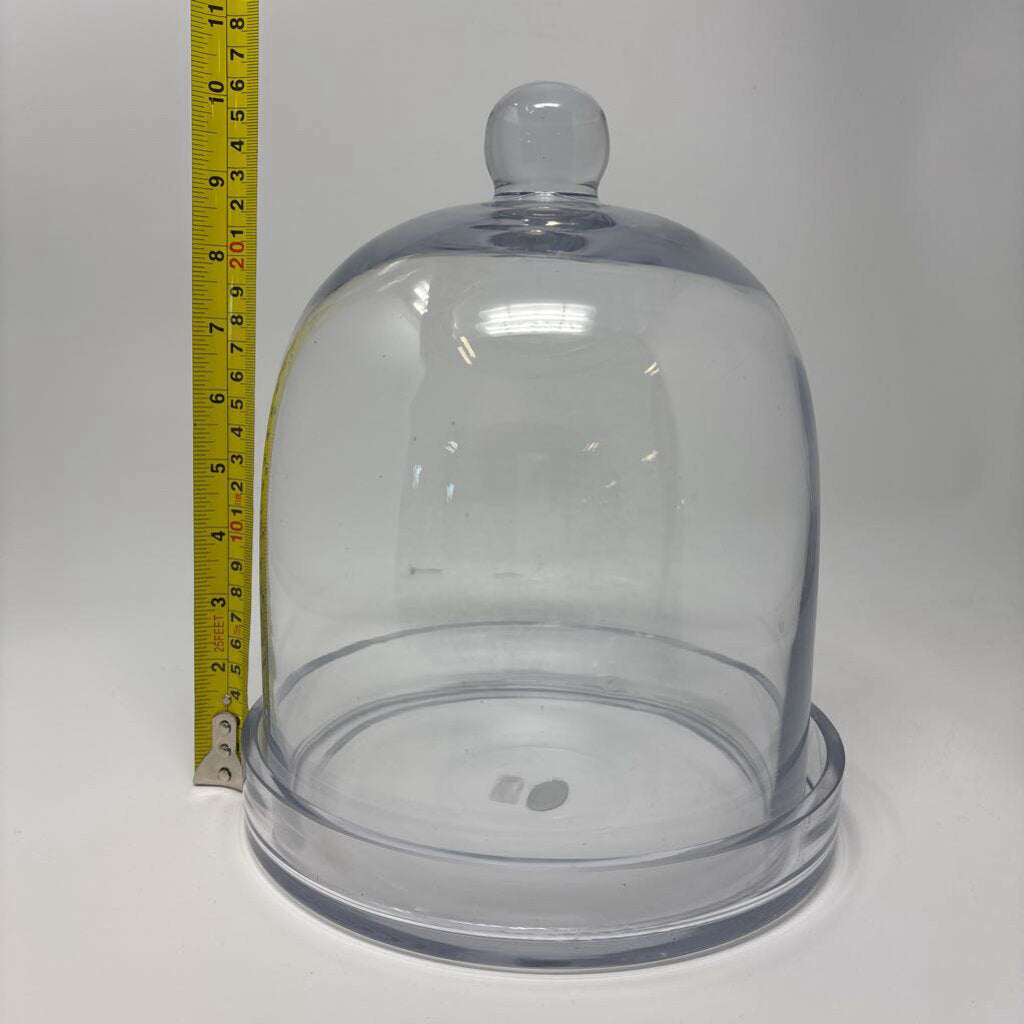 Glass Cloche with Tray