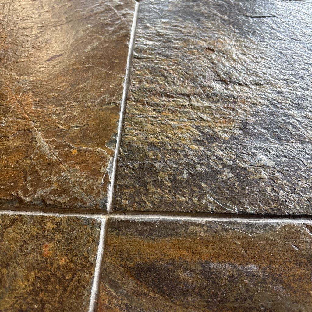 Heavy Tile Top Metal Base Coffee Table