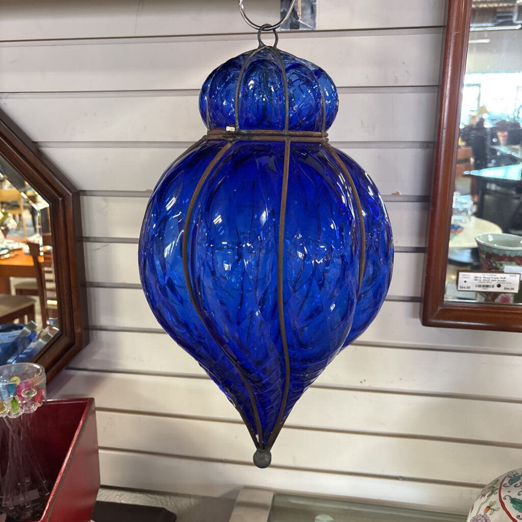 Vintage Glass Caged Pendant Light/Suncatcher