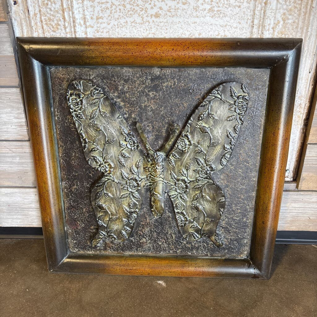 Metal Butterfly Wall Plaque 22.25 x 22.25