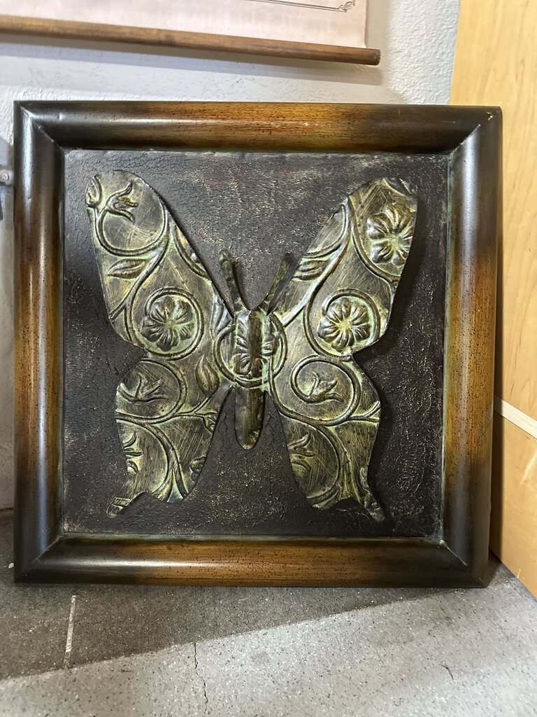 Metal Butterfly Wall Plaque 22.25 x 22.25