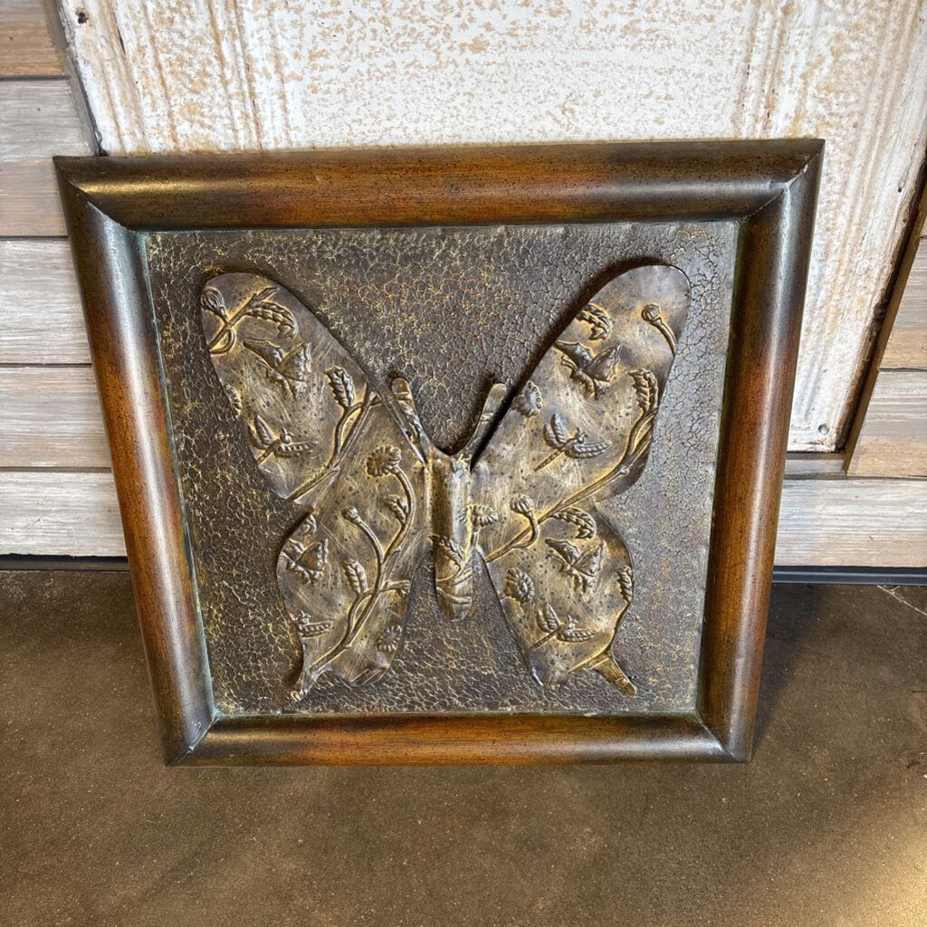 Metal Butterfly Wall Plaque 22.25 x 22.25