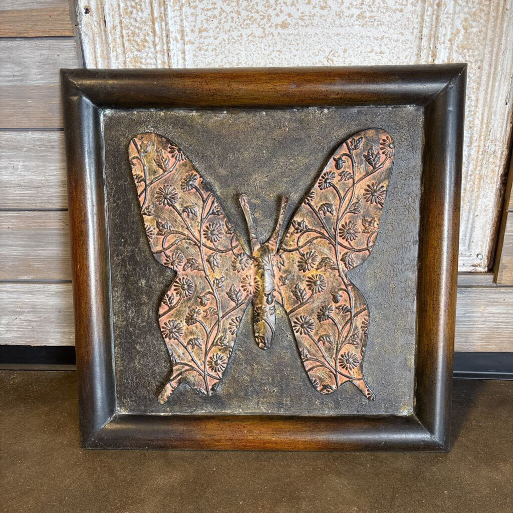 Metal Butterfly Wall Plaque 22.25 x 22.25