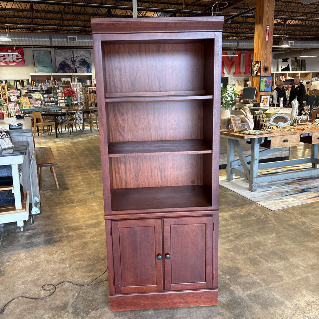 Lighted Bookcase w/Doors 30.25 X 20.5 X 76