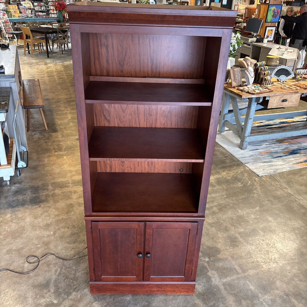 Lighted Bookcase w/Doors 30.25 X 20.5 X 76