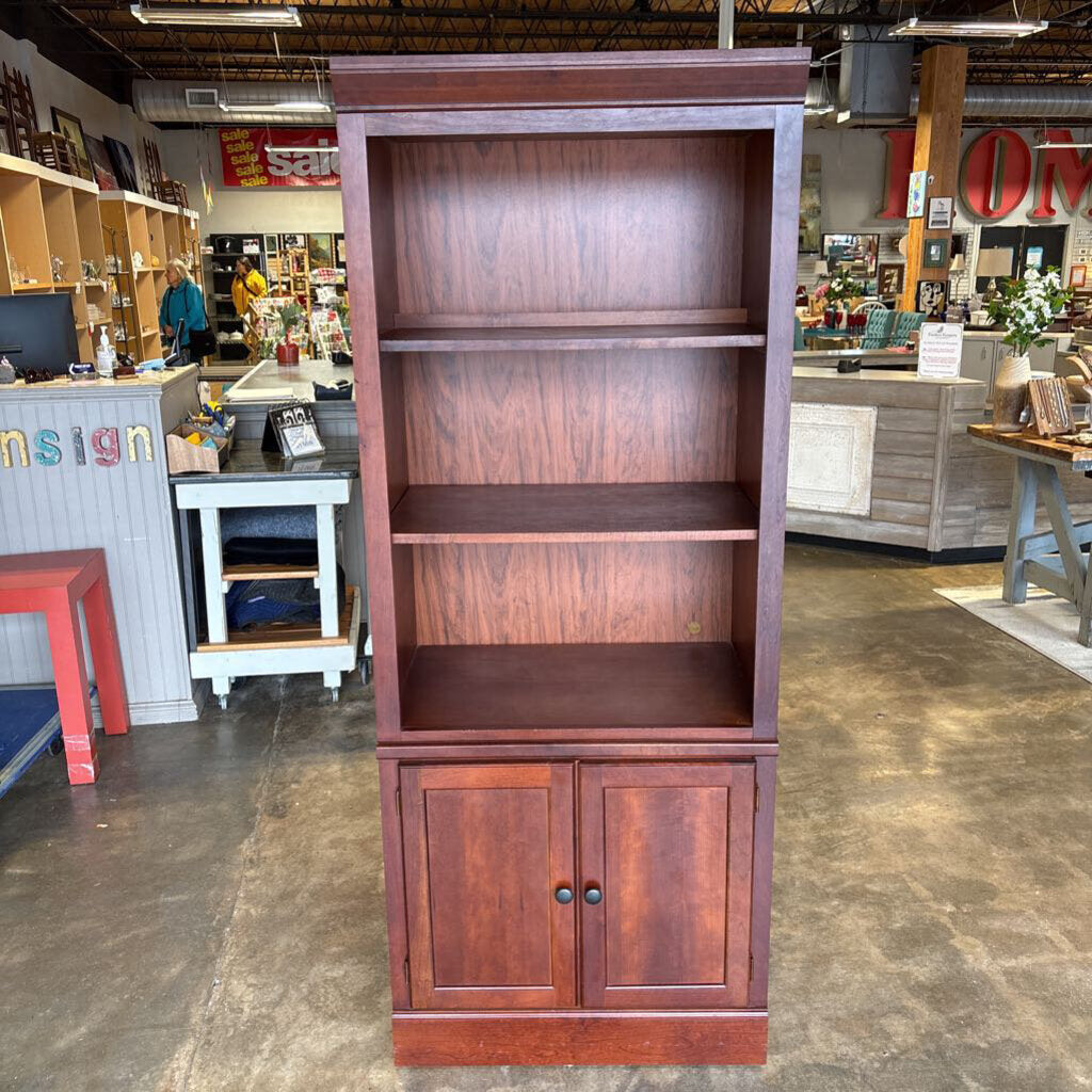 Lighted Bookcase w/Doors 30.25 X 20.5 X 76