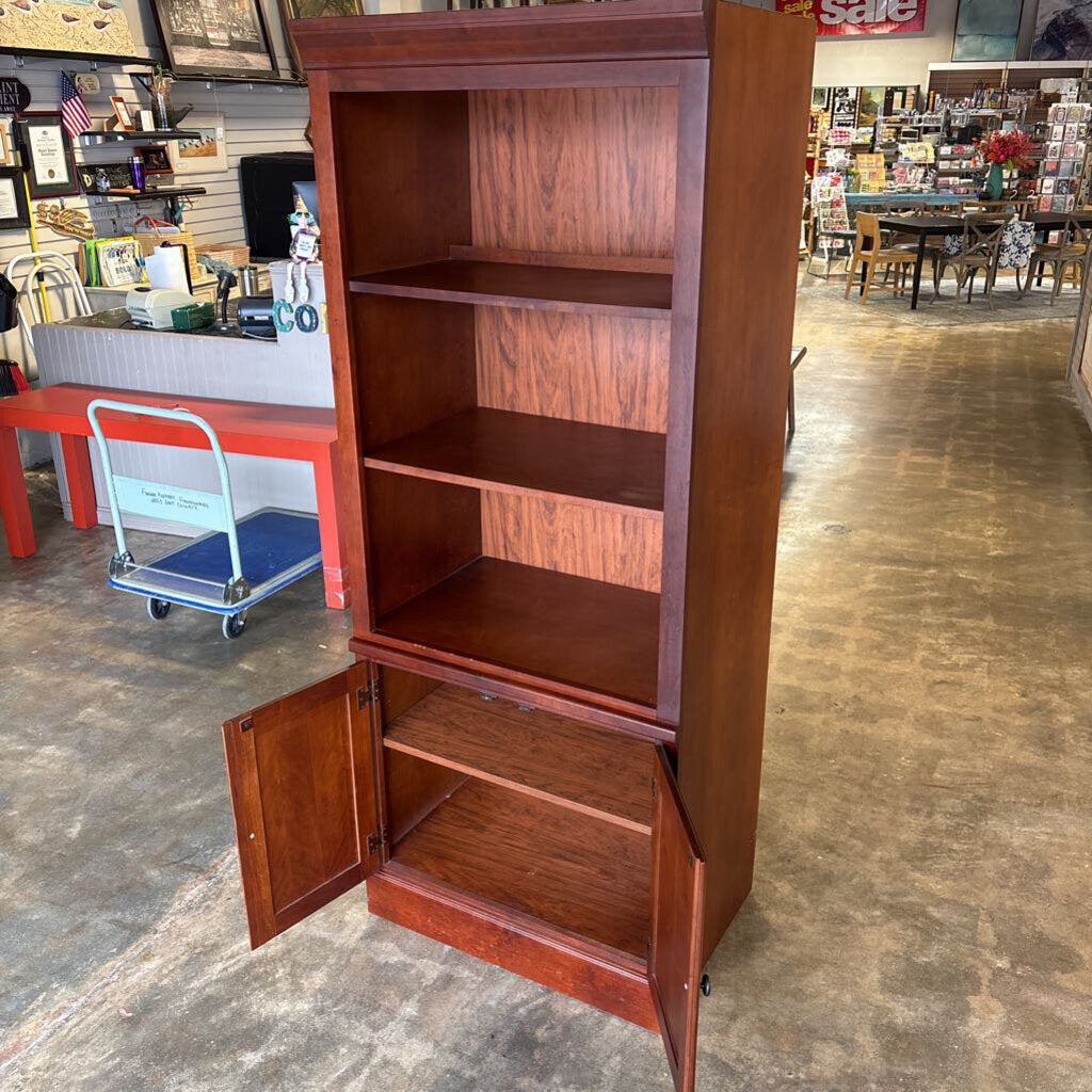 Lighted Bookcase w/Doors 30.25 X 20.5 X 76