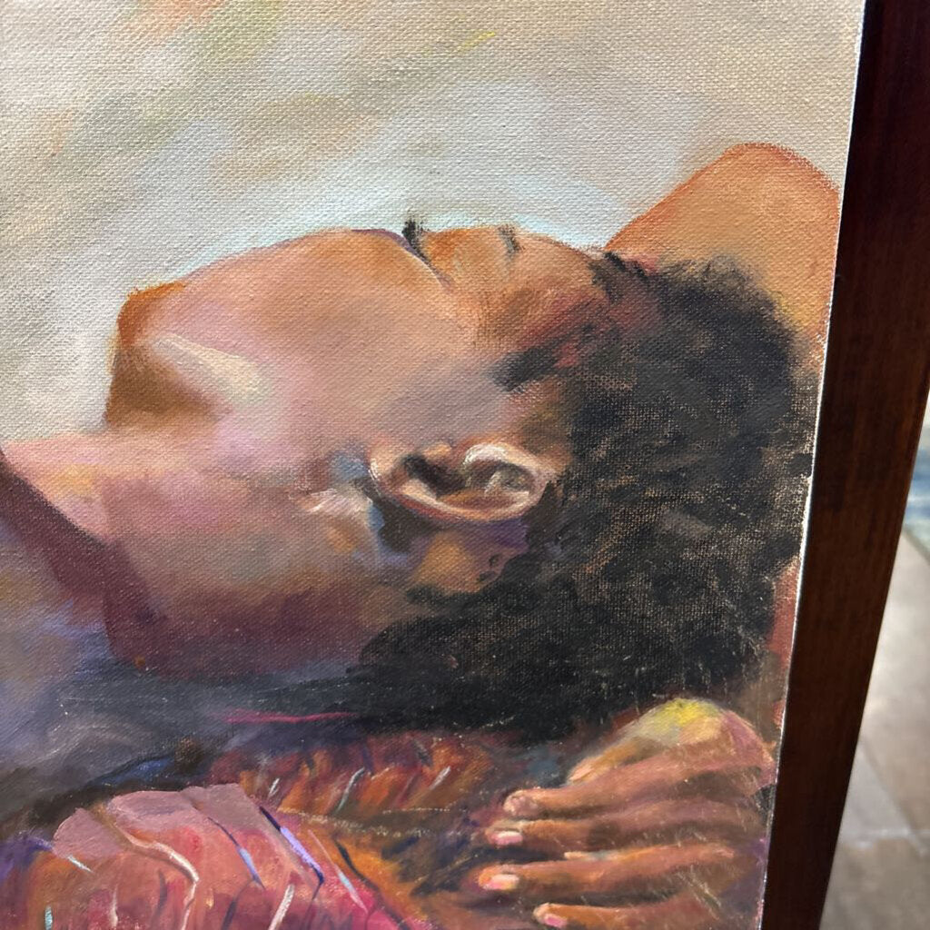 Sleeping Lady Original Signed 24 X 20