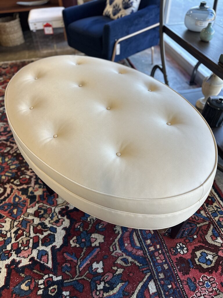 Oval Performance Vinyl Ottoman