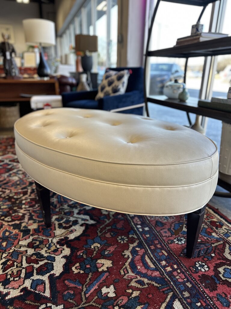 Oval Performance Vinyl Ottoman
