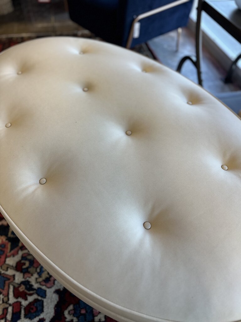 Oval Performance Vinyl Ottoman