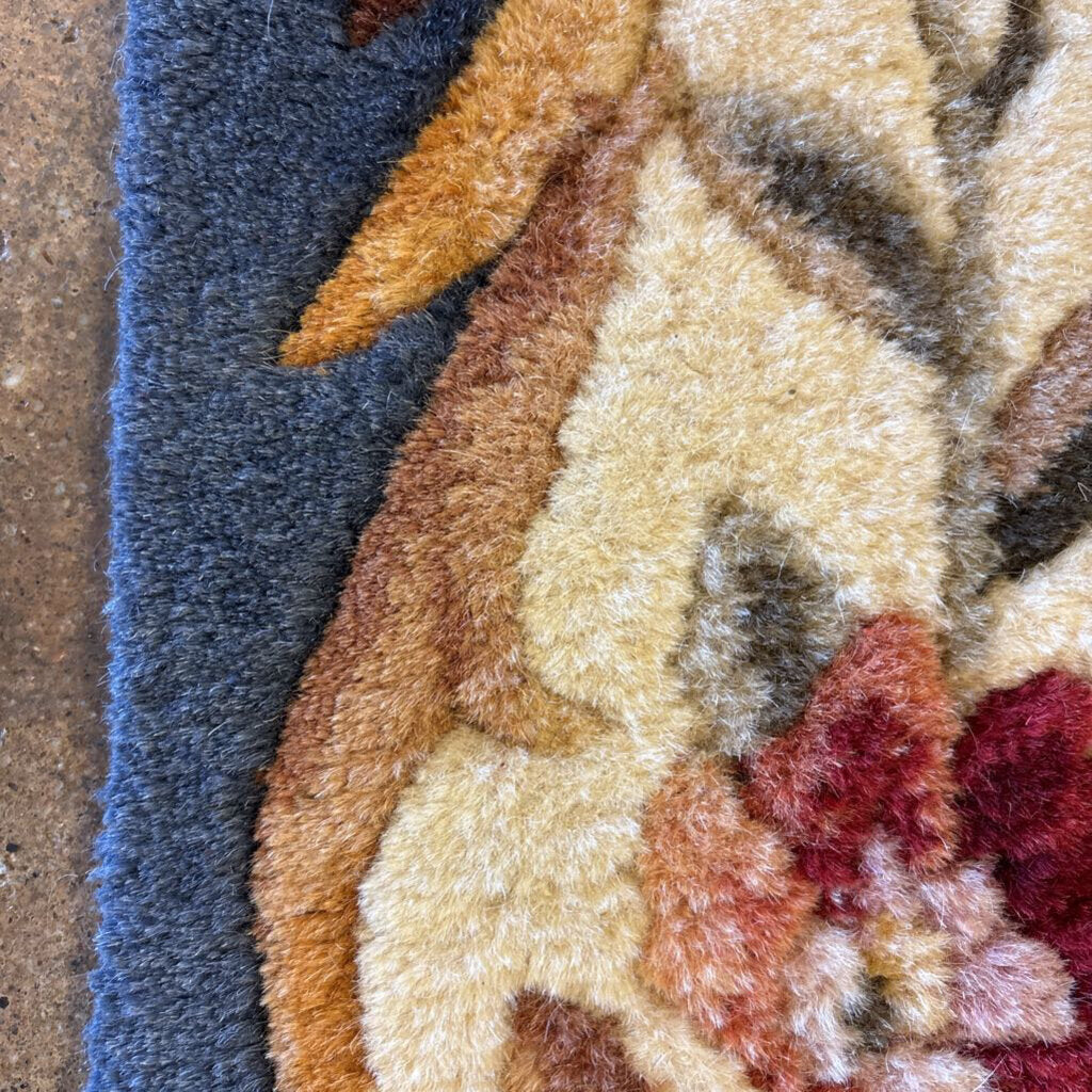 Floral Tufted Wool Rug 3.6 X 5.6