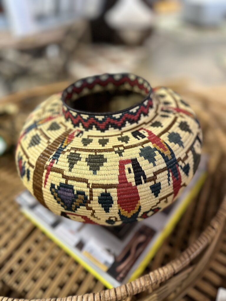 Wounaan Indian Handwoven Parrot Basket