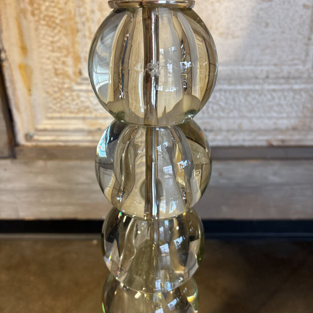 Clear Glass Stacked Ball Lamp