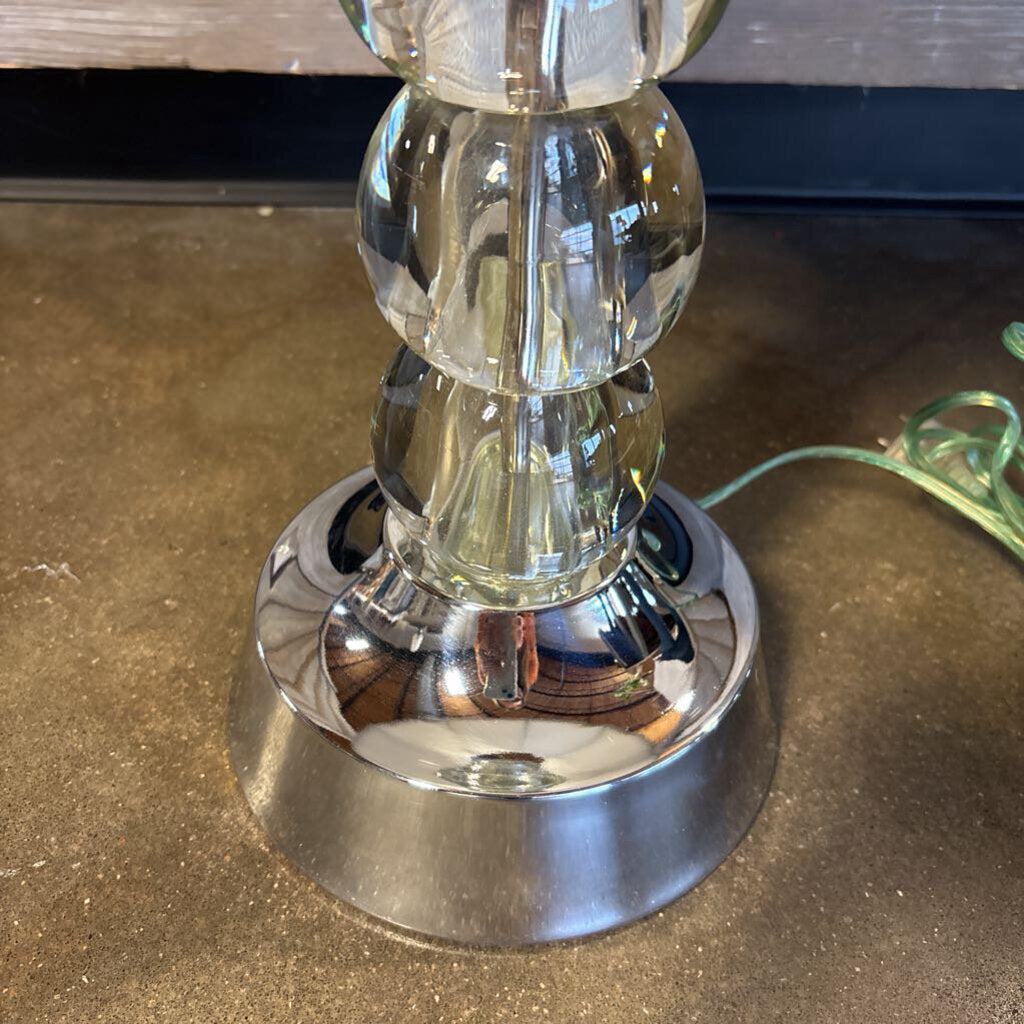 Clear Glass Stacked Ball Lamp