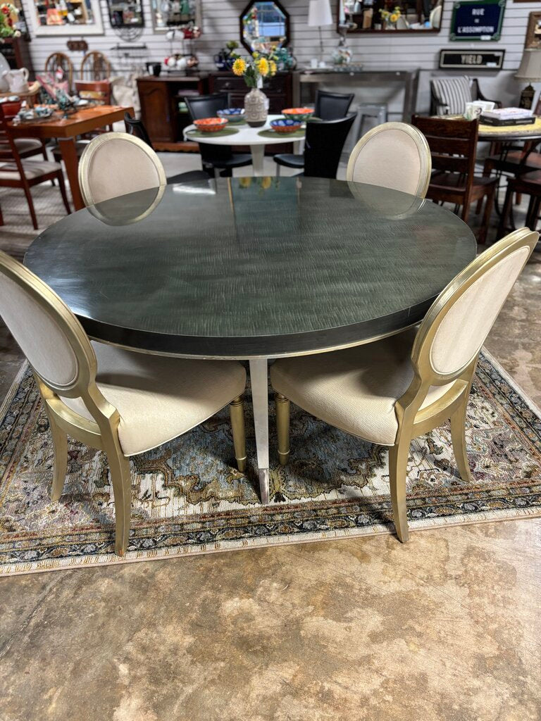 Round Dining Table with 6 Chairs 62"R (RT $8000)
