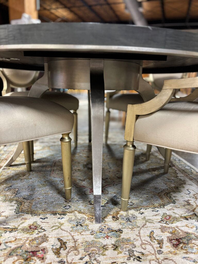 Round Dining Table with 6 Chairs 62"R (RT $8000)