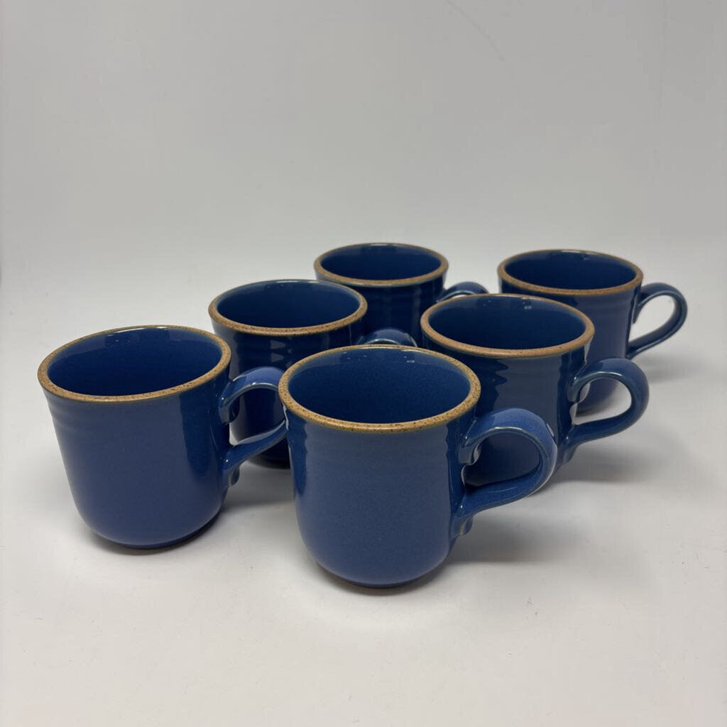 Noritake Madera Blue Mugs Set 6
