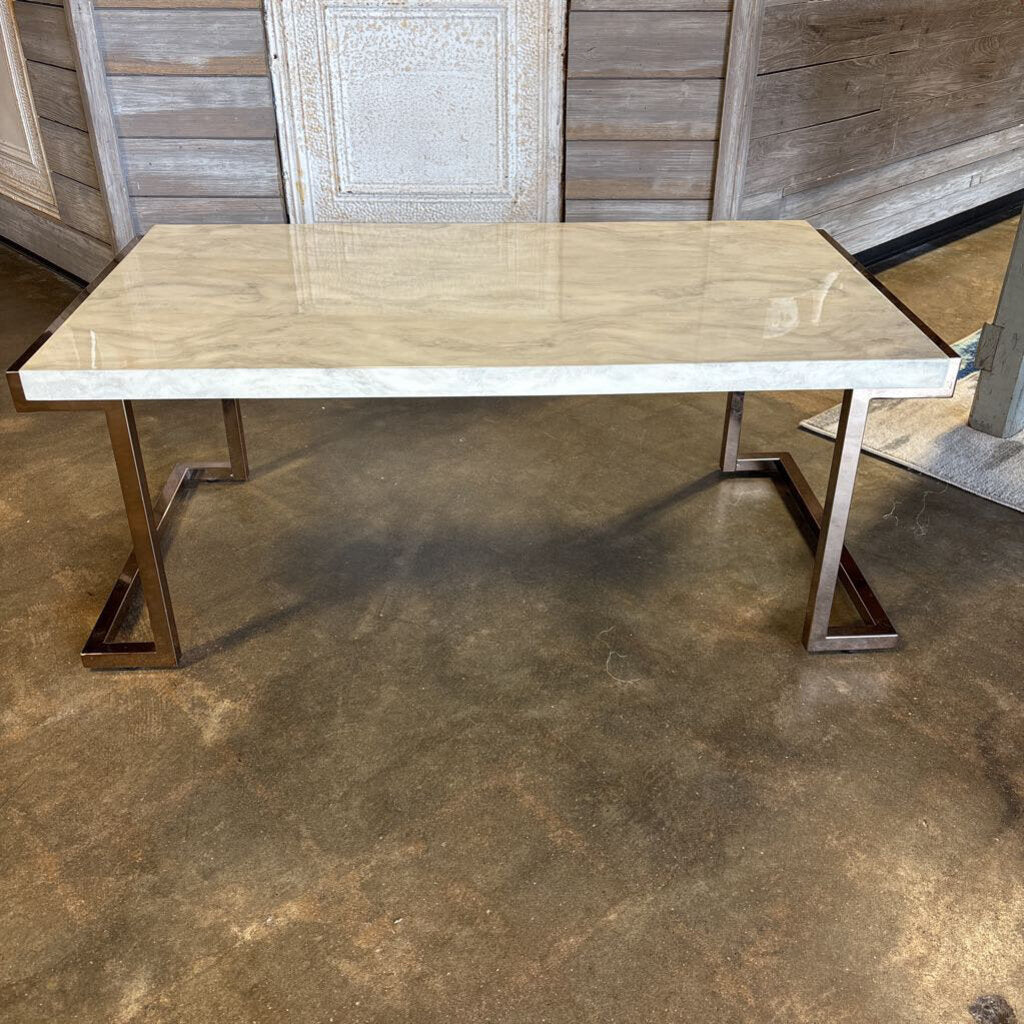 Faux Marble Coffee Table 44 X 24 X 17.75