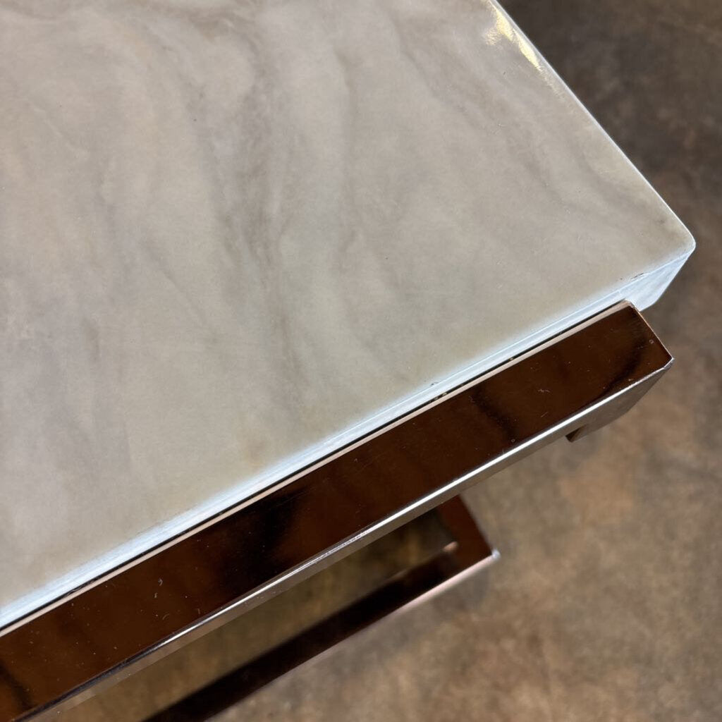 Faux Marble Coffee Table 44 X 24 X 17.75