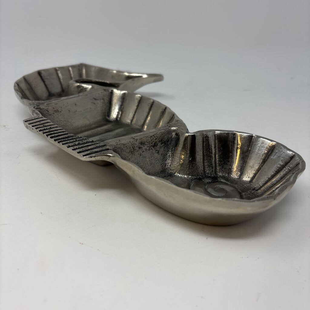 Silver Seahorse Divided Food Tray