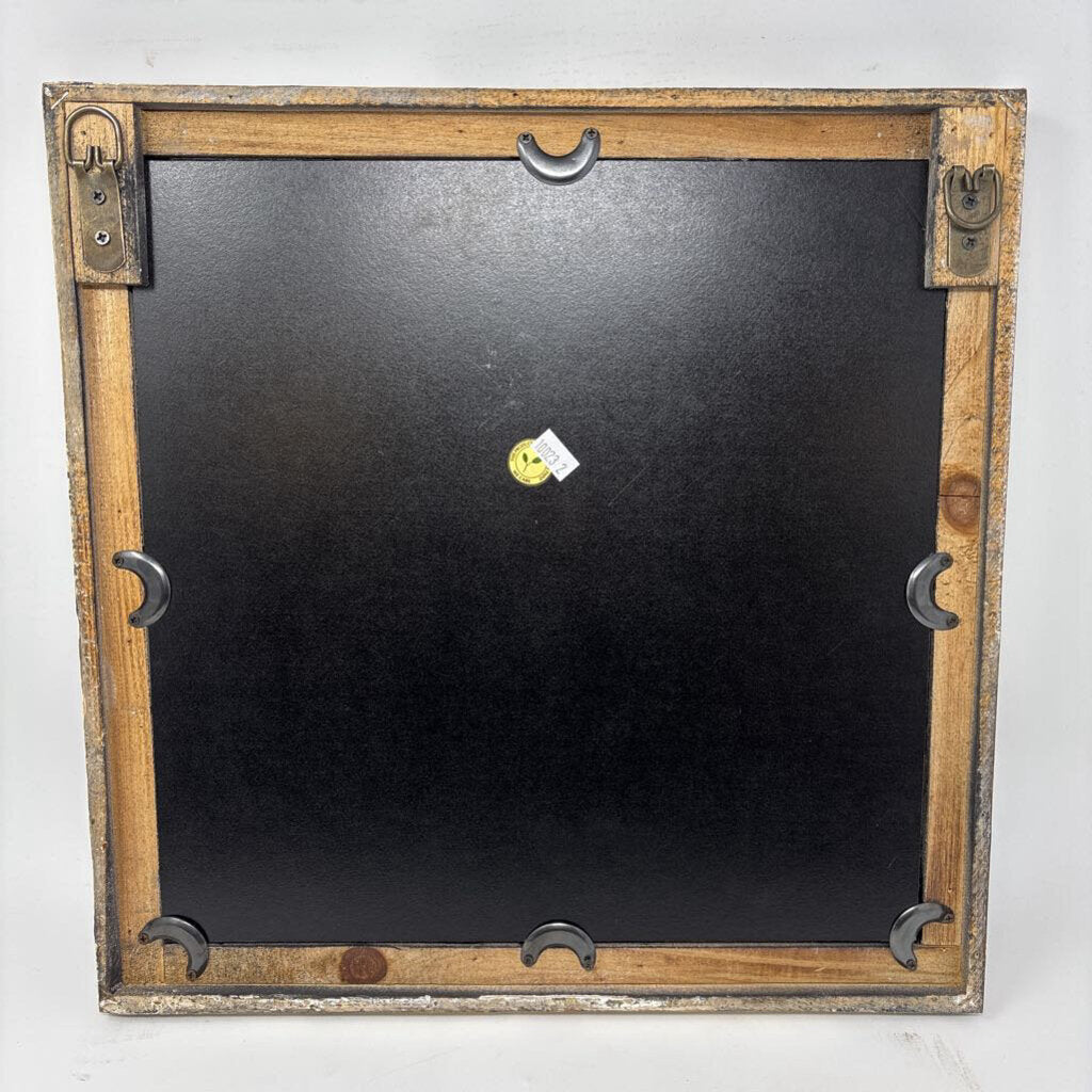 Square Rustic Distressed Mirror 15.5 X 15.5
