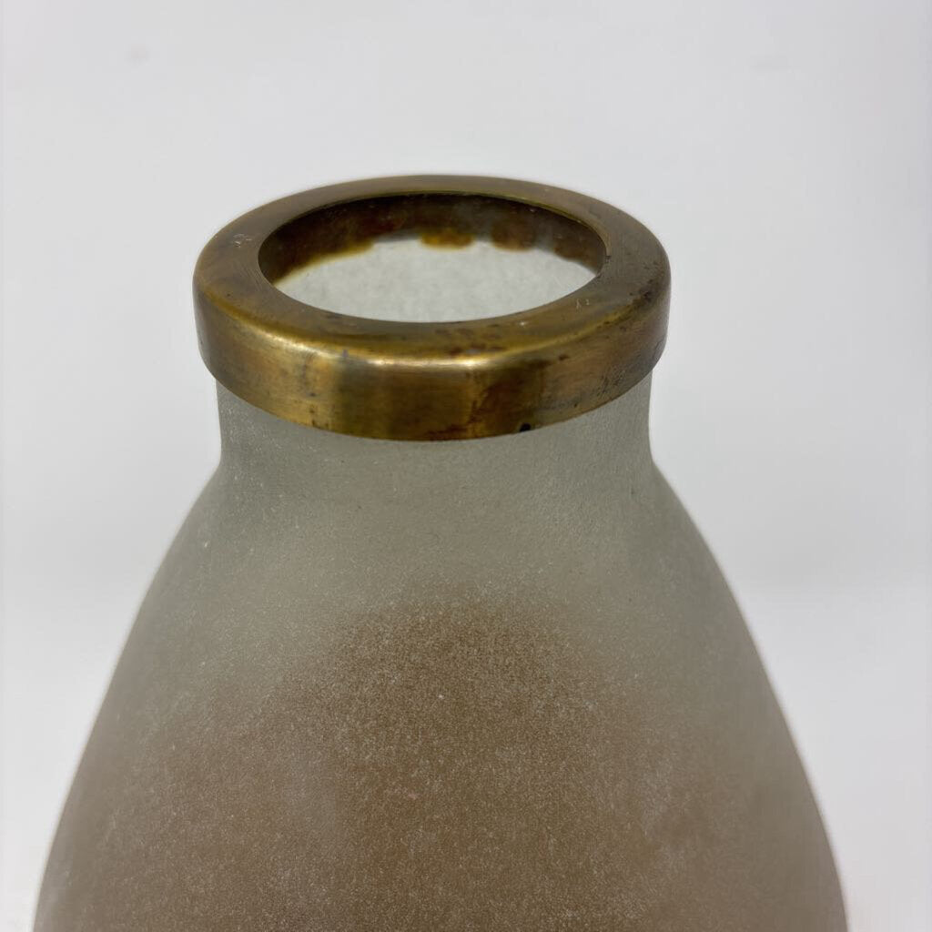 Frosted Glass Vase 14"H