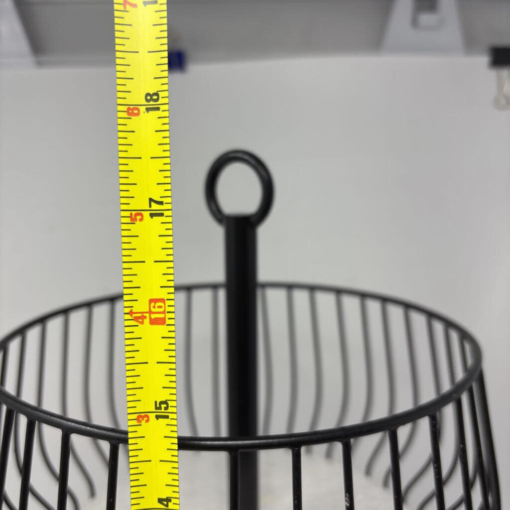 Metal/Marble 2 Tier Fruit Basket