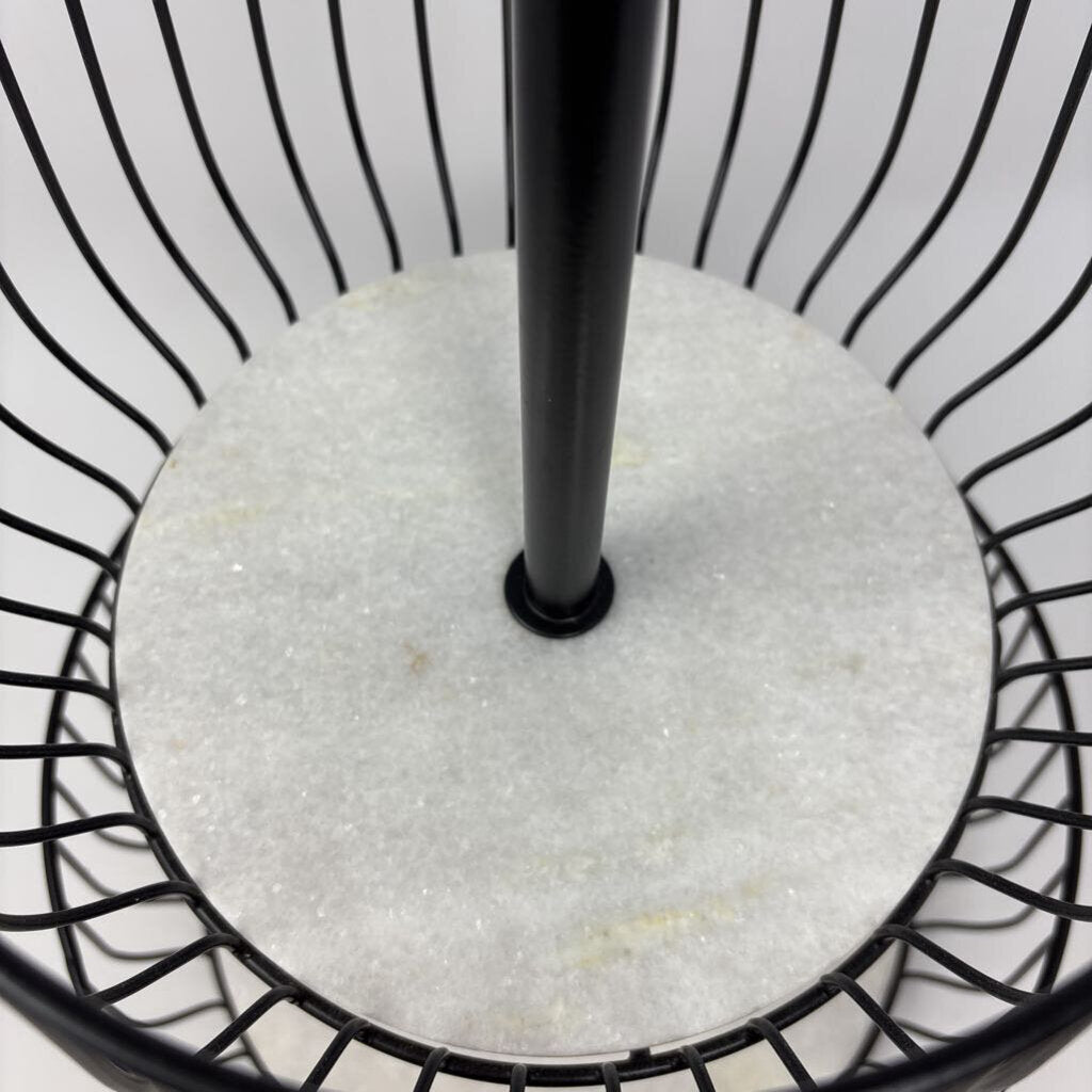 Metal/Marble 2 Tier Fruit Basket