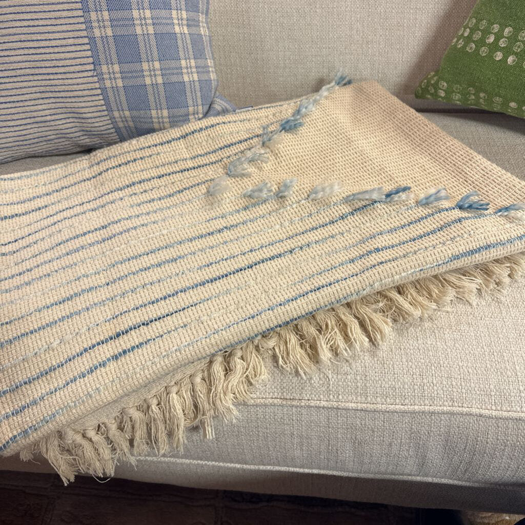 Tassel Diamond Striped Throw