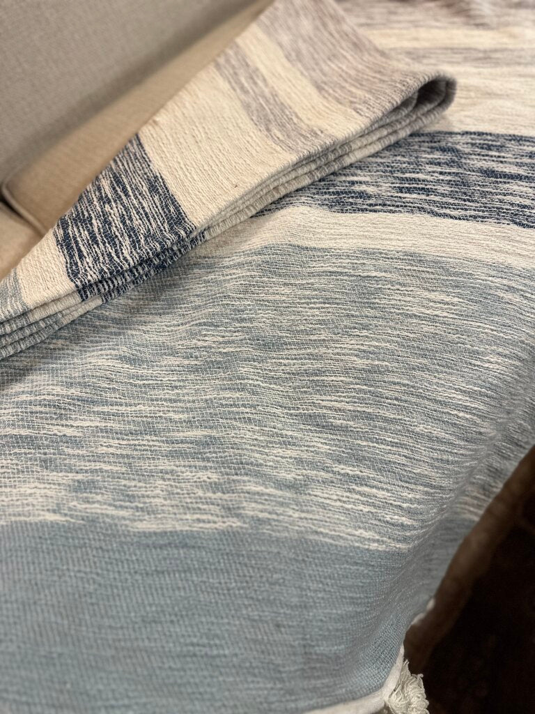 Large Tassel Striped Throw