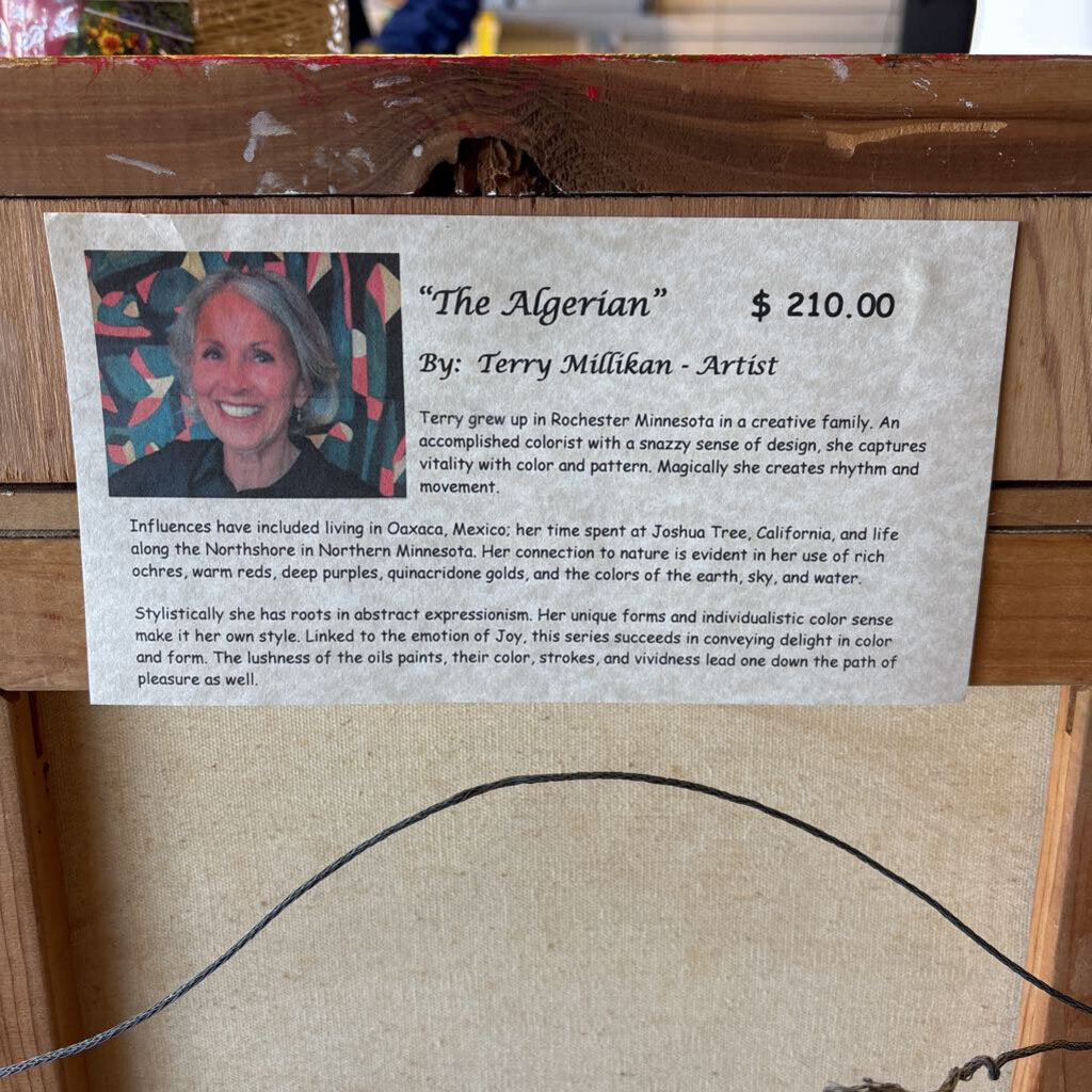 Original Framed Painting The Algerian by Terry Millikan