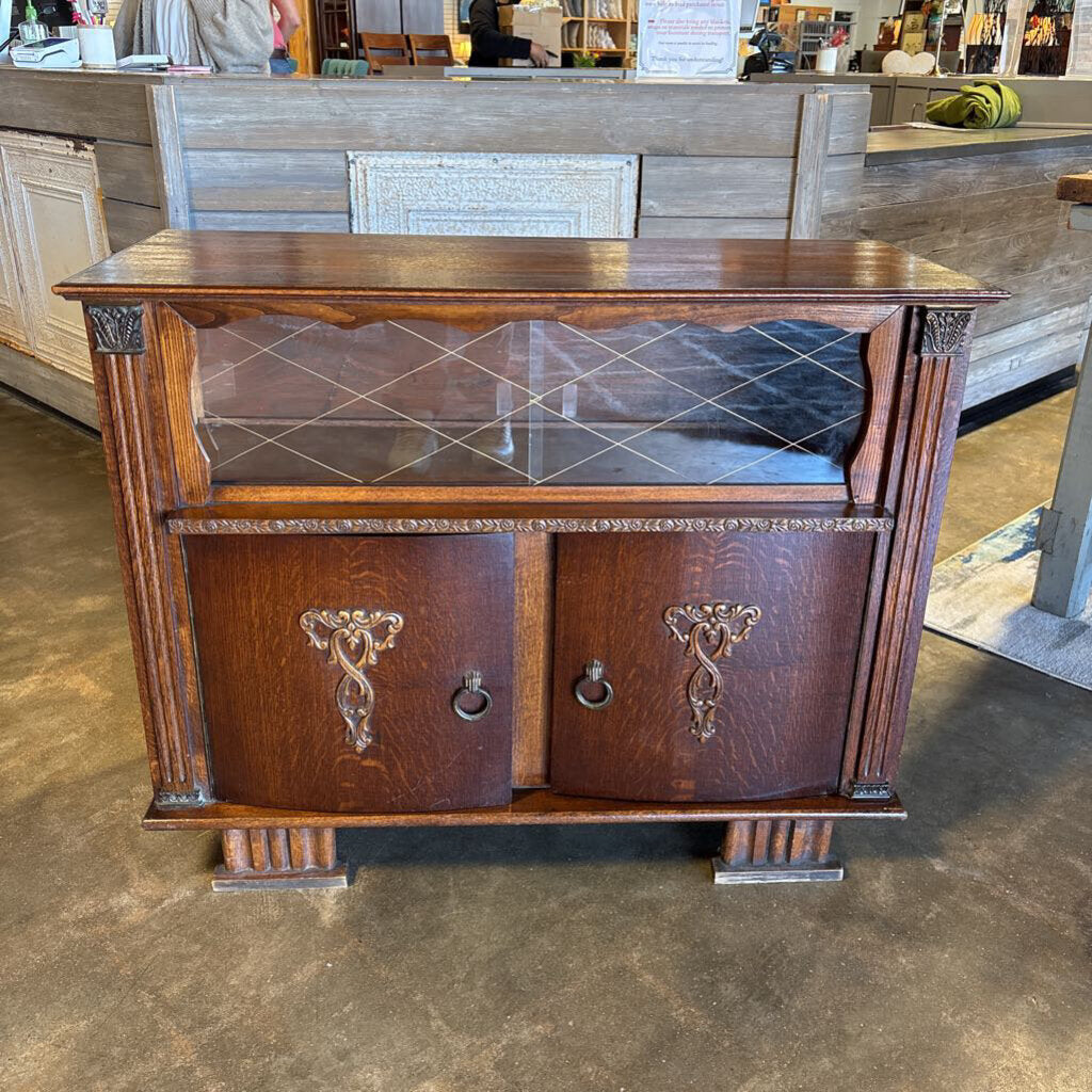 Vintage Art Deco Style Wood Bar 40 X 16 X 31